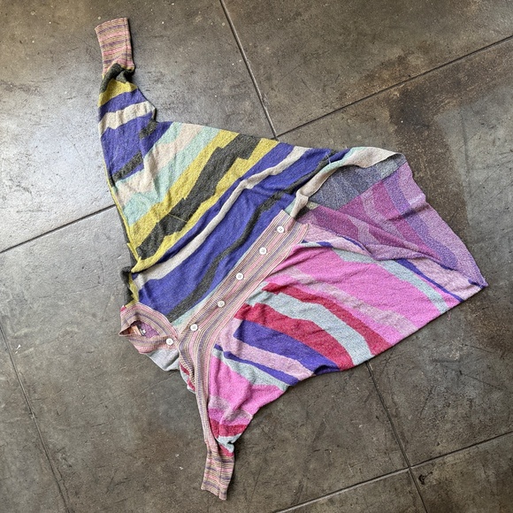 Vivienne Westwood 2017 Crazy Assymetrical Multi Colored Cardigan - Picture 2 of 10